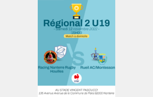 Journée 1 - Régional 2 - U19
